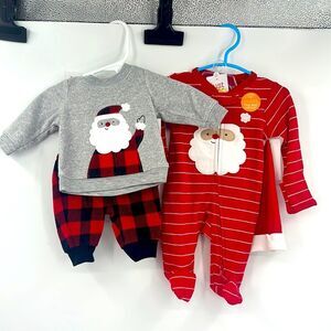 Just One You by CARTERS NWT Santa 2‎ ok Bundle Sz Newborn